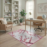 Pink Cherry Blossom Sakura Area Rug
