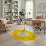 Radiant Yellow Mandala Area Rug