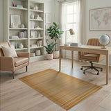 Beige Woven Geometric Border Area Rug