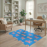 Colorful Puppy Kids Cartoon Washable Area Rug