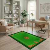 Baseball Field Geometric Area Rug