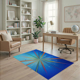 Vibrant Rainbow Burst Geometric Area Rug