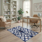Kayak Lattice Rainbow Area Rug