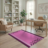 Pink Boho Chic Hot Pink Leopard Print Area Rug
