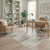 Beige Geometric Grid Abstract Area Rug