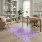 Purple Purple Hexagon Geometric Area Rug