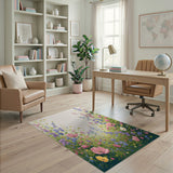 Wildflower Meadow Floral Area Rug