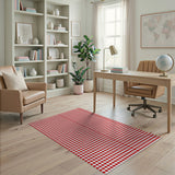 Geometric Modern Bold Red Gingham Checkered Area Rug