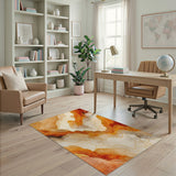Brown Tan Abstract Marble Area Rug