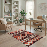 Pink Southwestern Geometric Area Rug