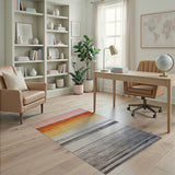 Vibrant Gradient Stripe Area Rug