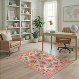 Floral Vintage Pink Pink Floral Vintage Area Rug