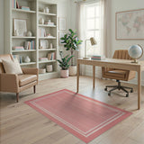 Red Gingham Checkered Washable Area Rug