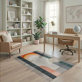 Rainbow Arch Geometric Modern Area Rug