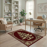 Ornate Christmas Tree Silhouette Area Rug