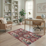 Pink Lotus Arch Persian Area Rug