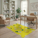 Sunny Lemon Slices Yellow Area Rug