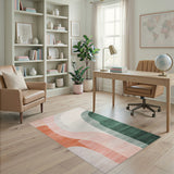 Pastel Arch Abstract Area Rug
