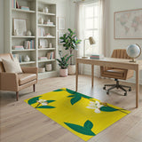 Sunny Yellow Jasmine Bloom Area Rug