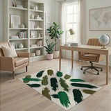 Green Abstract Green Brushstroke Area Rug