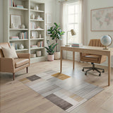 Beige and Neutral Geometric Modern Modern Geometric Beige Neutral Area Rug