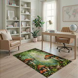 Enchanted Mushroom Forest Path Area Rug
