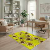 Sunny Sunflower Yellow Area Rug