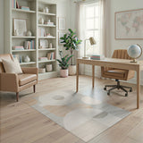 Neutral Abstract Geometric Area Rug