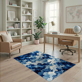 Ethereal Blue Watercolor Clouds Area Rug