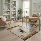 Southwestern Deer Tribal Area Rug