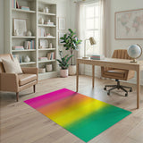 Rainbow Halftone Gradient Area Rug