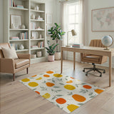 Multi-color and Patterns Vibrant Citrus Fruit Pattern Area Rug
