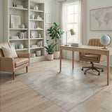 Beige Abstract Woven Area Rug with Overlapping Ovals