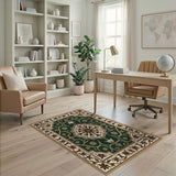 Emerald Persian Medallion Area Rug