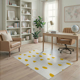 Playful Yellow Egg Tuft Area Rug
