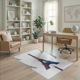 Rainbow Eiffel Tower Area Rug