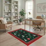 Festive Christmas Forest Area Rug
