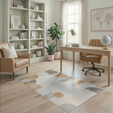 Modern Geometric Beige Abstract Area Rug