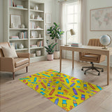 Playful Crayon Doodle Area Rug