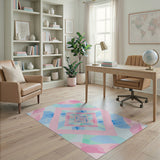Pastel Multi-Color Geometric Diamond Area Rug