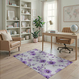 Floral Vintage Purple Floral Vintage Area Rug