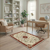 Red Floral Vintage Red Floral Medallion Vintage Area Rug