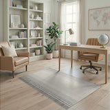 Modern Grey Ombre Stripe Area Rug