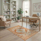 Terracotta Triple Moon Southwestern Area Rug