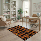 Buffalo Plaid Pumpkin Area Rug