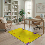 Playful Yellow Bubble Dot Area Rug