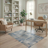 Blue and Teal Geometric Modern Teal Blue Geometric Block Area Rug