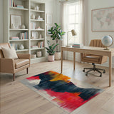 Geometric Abstract Woman Silhouette Rug