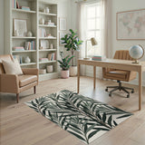 Sage Green Eucalyptus Leaf Area Rug