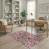 Vintage Pink Floral Vintage Area Rug